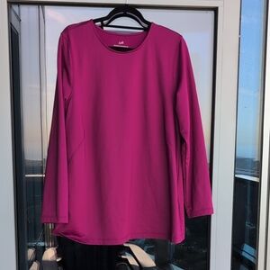 J. Jill Women's Fuchsia Long Sleeve Top